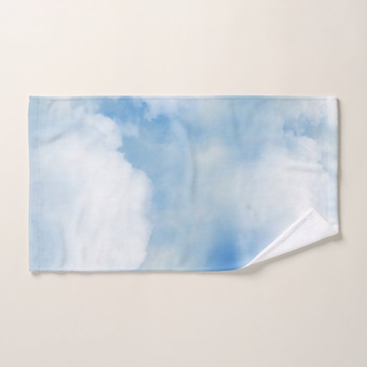 Fluffy White Clouds Bad Handdoek (Handdoek)