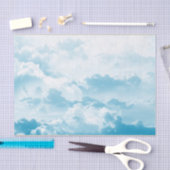 Fluffy White Clouds Blue Sky Decoupage Tissuepapier (Craft)