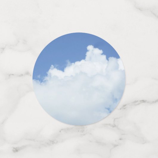 Fluffy White Clouds Confetti (Kleine voorkant)