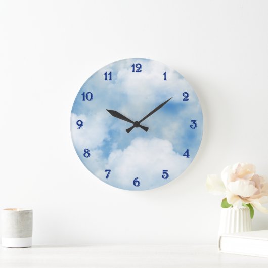 Fluffy White Clouds Grote Klok (Huis)