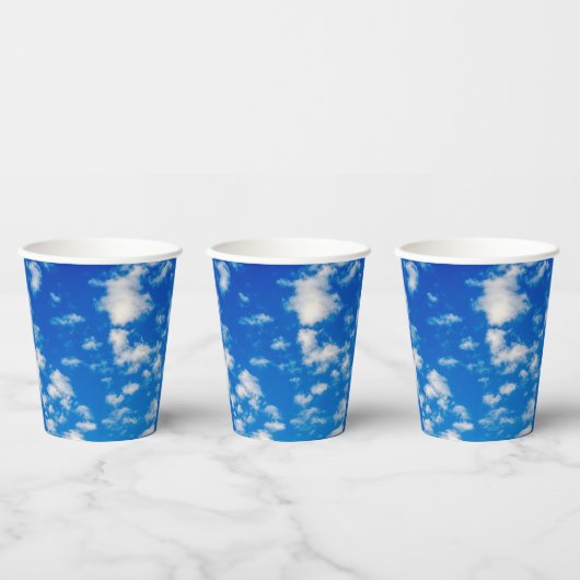 Fluffy White Clouds Papieren Bekers (Multi)