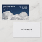 Fluffy White Clouds tegen Clear Blue Sky Visitekaartje (Voorkant / Achterkant)