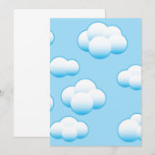 Fluffy White Clouds-uitvindingen Kaart (Voorkant / Achterkant)