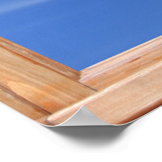 Fluffy White Clouds Uitzicht - Venster effect Poster (Hoek)