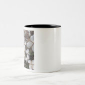 Fluffy White Cotton Bolls Tweekleurige Koffiemok (Center)