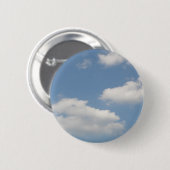 Fluffy White Cumulus Clouds Button (Voorkant /achterkant)