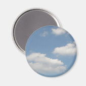 Fluffy White Cumulus Clouds Magnet (Voorkant / Achterkant)