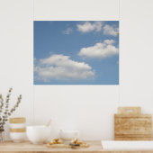 Fluffy White Cumulus Clouds Print (Keuken)