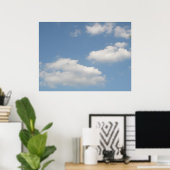 Fluffy White Cumulus Clouds Print (Thuiskantoor)