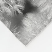 Fluffy White Dandelion Flower Natuur Pattern Fleece Deken (Hoek)