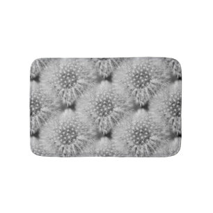 Fluffy White Dandelion Flowers Natuur Patroon Badmat