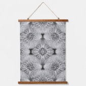 Fluffy White Dandelions Abstract Nature Pattern  Hangend Wandkleed (Voorkant)