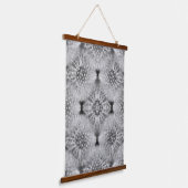 Fluffy White Dandelions Abstract Nature Pattern Hangend Wandkleed (Gebogen)
