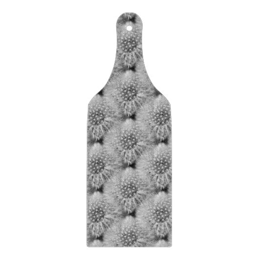 Fluffy White Dandelions Natuur Patroon Snijplank (Voorkant)