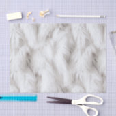 Fluffy White Fur Textured Tissuepapier (Craft)