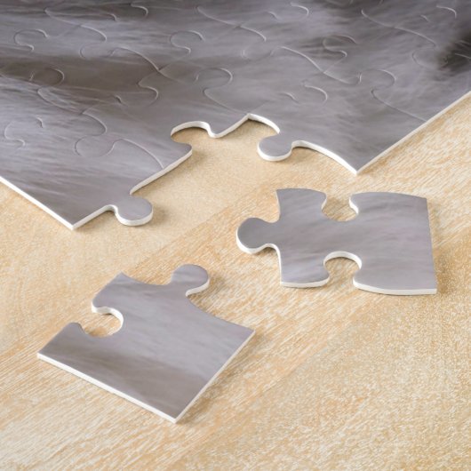 Fluffy White Maine Coon Cat Legpuzzel (Zijkant)