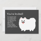 Fluffy White Pomeranian Kaart (Voorkant)