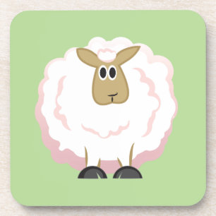 Fluffy White Sheep Bier Onderzetter