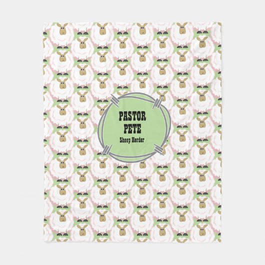 Fluffy White Sheep Fleece Deken (Voorkant)