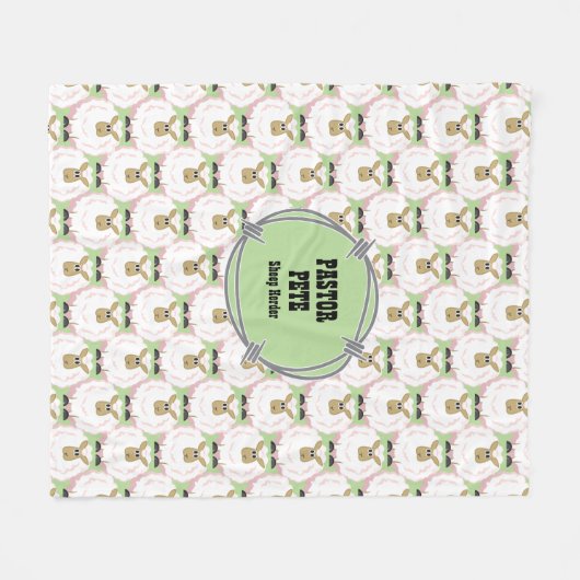 Fluffy White Sheep Fleece Deken (Voorkant (Horizontaal))