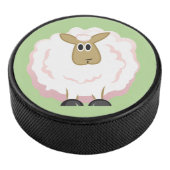 Fluffy White Sheep Hockey Puck (3/4)