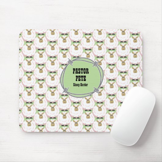 Fluffy White Sheep Muismat (Met muis)