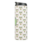 Fluffy White Sheep Pattern Thermosbeker (Geroteerd rechts)