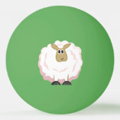 Fluffy White Sheep Pingpongbal (Achterkant)