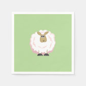Fluffy White Sheep Servet (Voorkant)