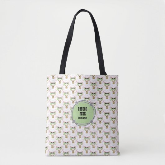 Fluffy White Sheep Tote Bag (Voorkant)