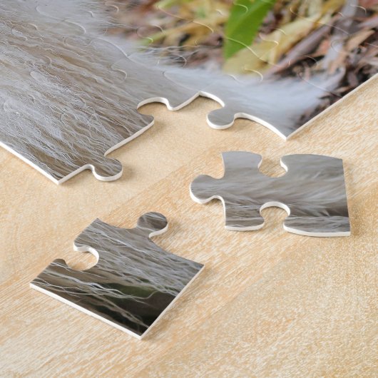 Fluffy White Spitz Puppy Dog Legpuzzel (Zijkant)