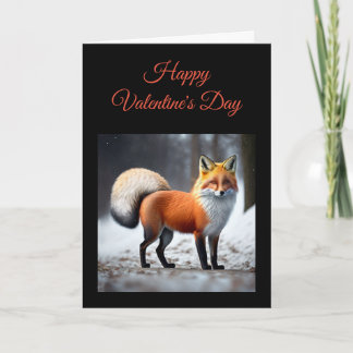 Fluffy Wild Fox Folded Wenskaart Kaart