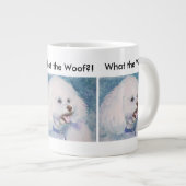 FLUFFY WITTE BICHON FRISE GROTE KOFFIEKOP (Voorkant rechts)