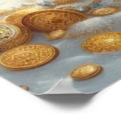 Fluffy witte hond poster (Hoek)