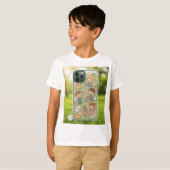 fluffy witte katjes en springende konijnen spelen  t-shirt (Voorkant volledig)