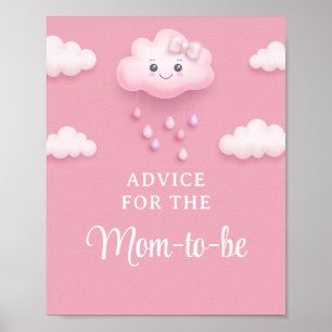 Fluffy witte wolk negen Advies voor de aanstaande  Poster
