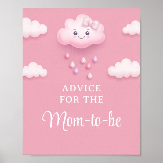Fluffy witte wolk negen Advies voor de aanstaande  Poster (Voorkant)