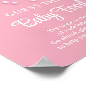 Fluffy witte wolk negen Guess The Baby Food spel Poster (Hoek)