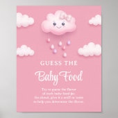 Fluffy witte wolk negen Guess The Baby Food spel Poster (Voorkant)