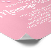 Fluffy witte wolk negen Hoe groot mama's buik spel Poster (Hoek)