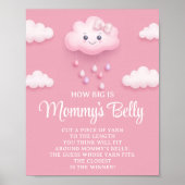 Fluffy witte wolk negen Hoe groot mama's buik spel Poster (Voorkant)