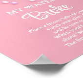 Fluffy witte wolk negen roze Mijn Water Broke spel Poster (Hoek)