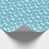 Fluffy witte wolken, verpakkingspapier cadeaupapier (Hoek)