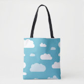 Fluffy wolds sky canvas tas (Voorkant)