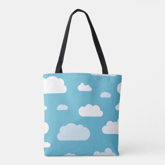 Fluffy wolds sky canvas tas (Achterkant)