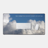 Fluffy Wolken in een Cerulean Blue Winter Sky Bureaumat (Keyboard & Muis)