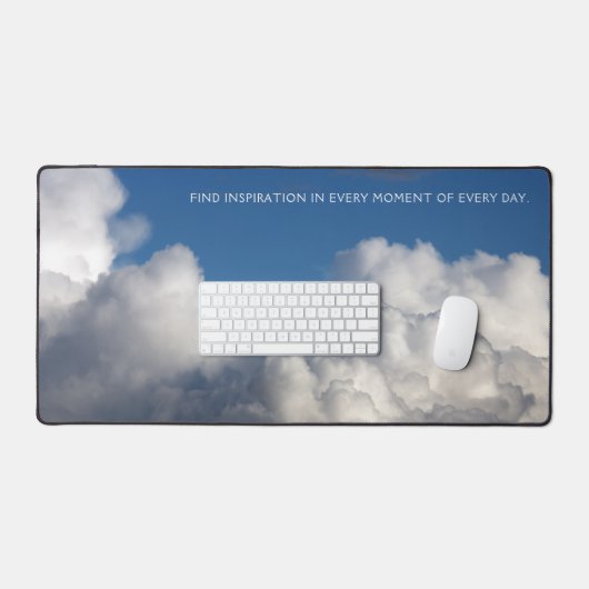 Fluffy Wolken in een Cerulean Blue Winter Sky Bureaumat (Keyboard & Muis)