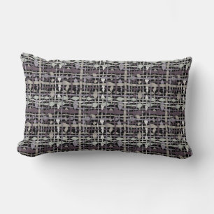 Fluffy Woven Graphic Fabric Grey Kussen