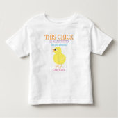 Fluffy Yellow Chick Gepersonaliseerd alarm voor al Kinder Shirts (Voorkant)
