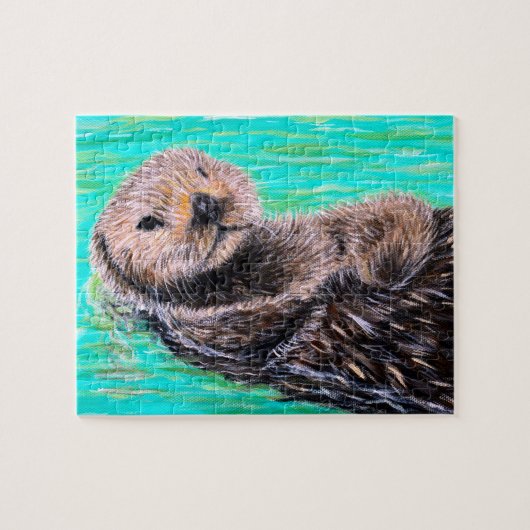 Fluffy Zee Otter Painting Legpuzzel (Horizontaal)